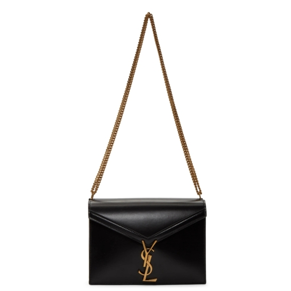 Saint Laurent Black and Gold Chain Shoulder Bag Medium Cassandra - Picture 1 of 8